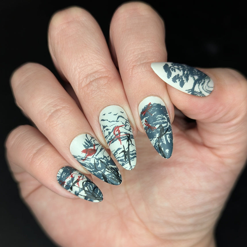 Clouded Cliffs (M667) - Nail Stamping Plate