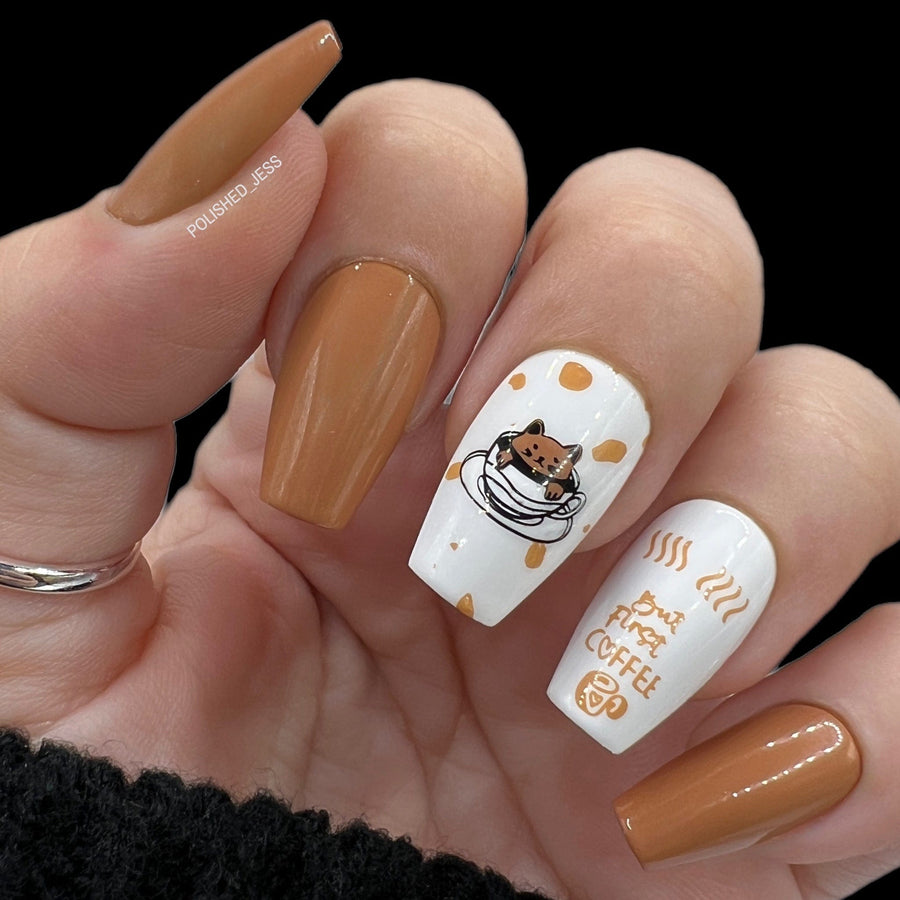 Love Me A Latte (M421) - Nail Stamping Plate – Maniology