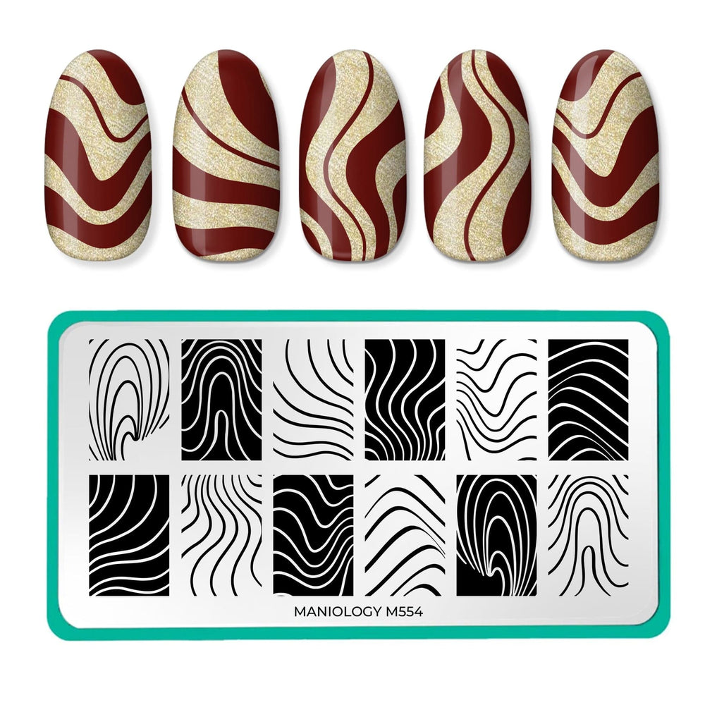 Couture lines (M554) - Nail Stamping Plate