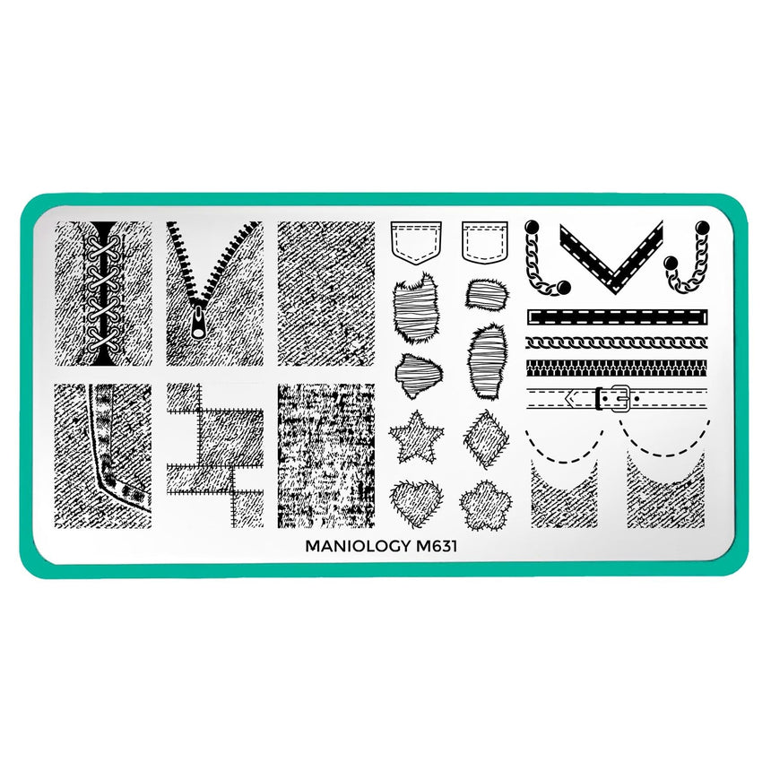 Cute Jeans (M631) - Nail Stamping Plate