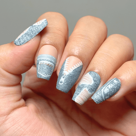 Cute Jeans (M631) - Nail Stamping Plate