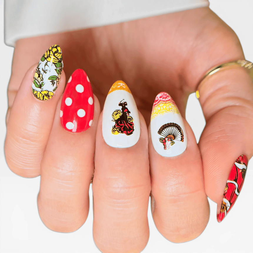 Dance of Life (M733) - Nail Stamping Plate