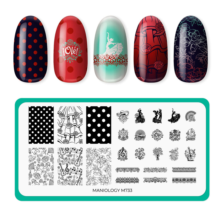 Dance of Life (M733) - Nail Stamping Plate