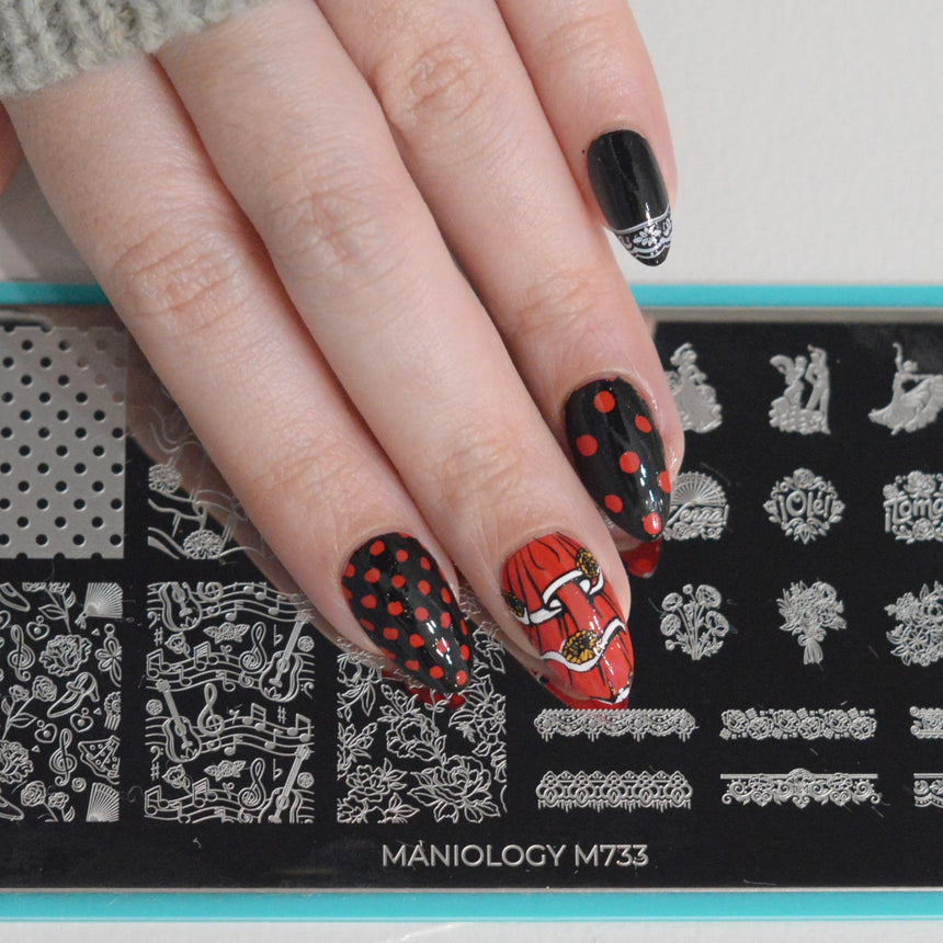 Dance of Life (M733) - Nail Stamping Plate