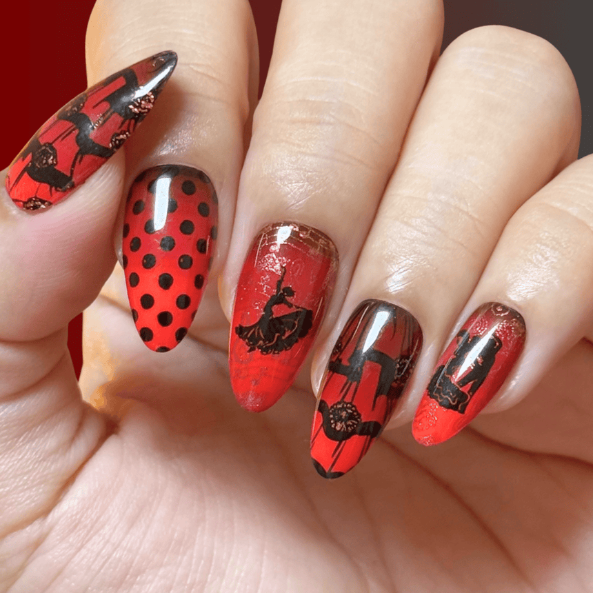 Dance of Life (M733) - Nail Stamping Plate