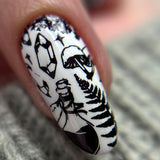 Dark Arts: Shadow Work (B598) - Black Red Pearl Creme Stamping Polish