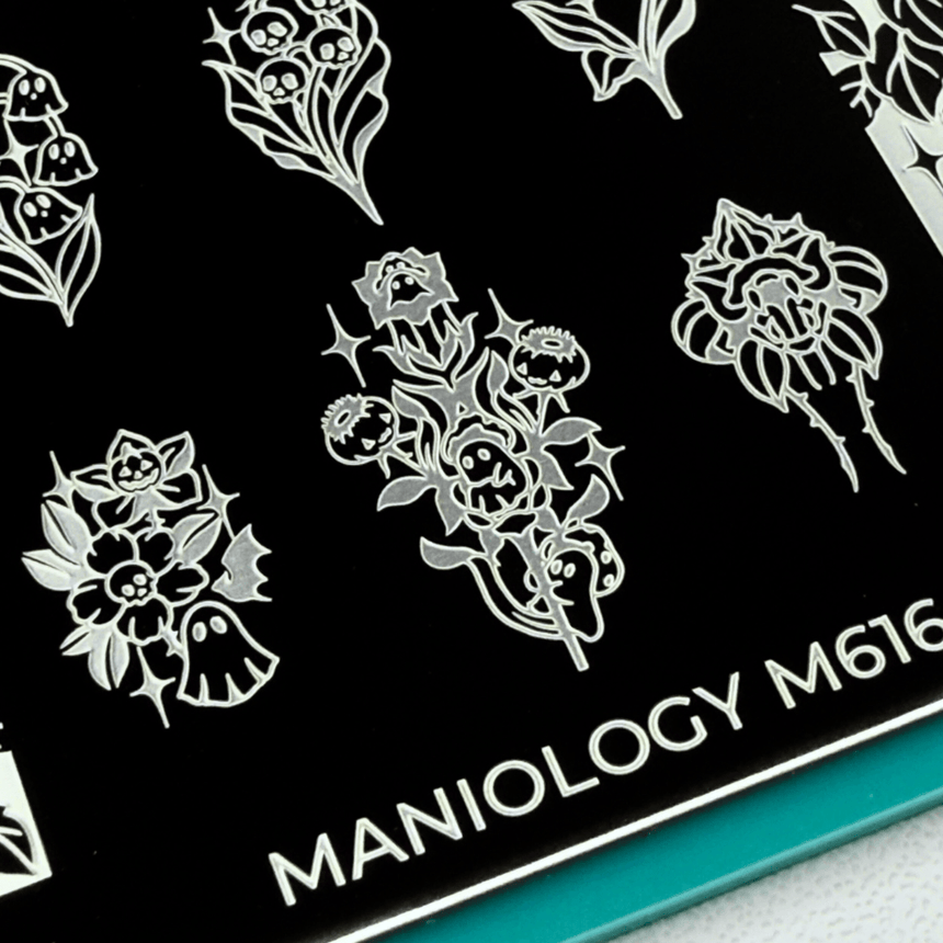 Darkness Blooms (M616) - Nail Stamping Plate