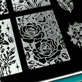 Darkness Blooms (M616) - Nail Stamping Plate