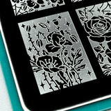 Darkness Blooms (M616) - Nail Stamping Plate