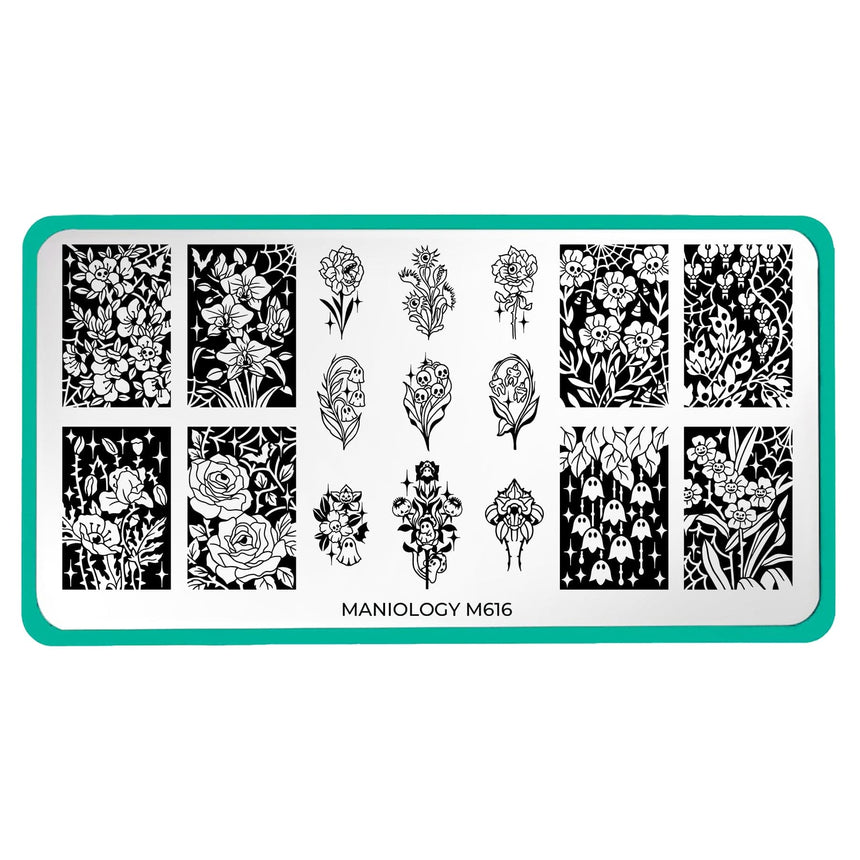 Darkness Blooms (M616) - Nail Stamping Plate