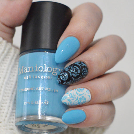 Cloudsong (B572) - Sky Blue Pearl Cream Stamping Polish