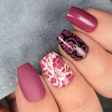 Pink Horizon (B571) - Dusty Mauve Pearl Cream Stamping Polish
