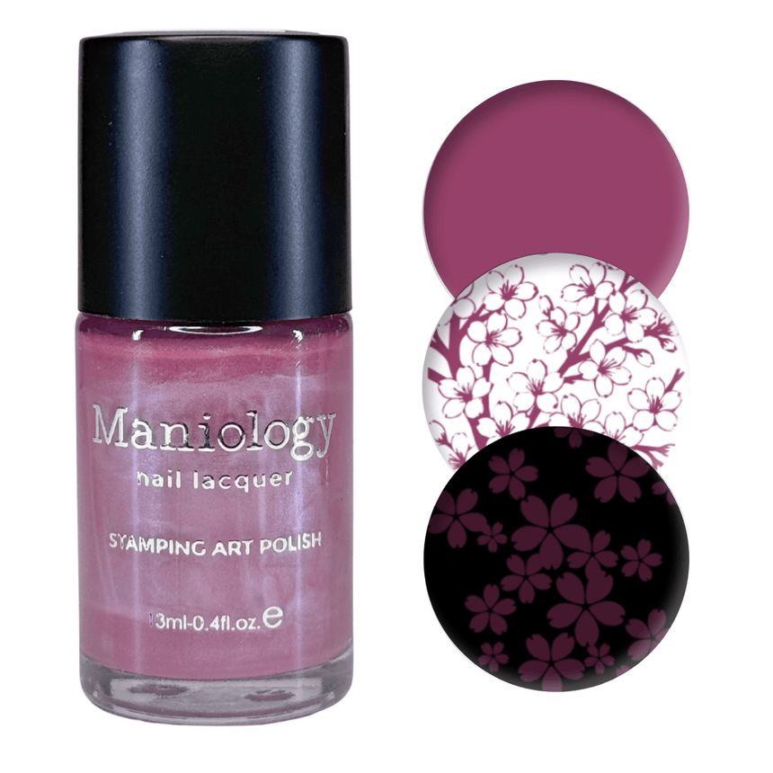 Pink Horizon (B571) - Dusty Mauve Pearl Cream Stamping Polish