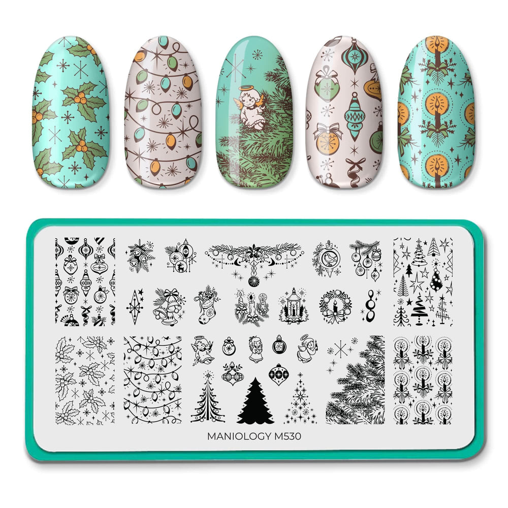 Deck the Halls (M530) - Nail Stamping Plate