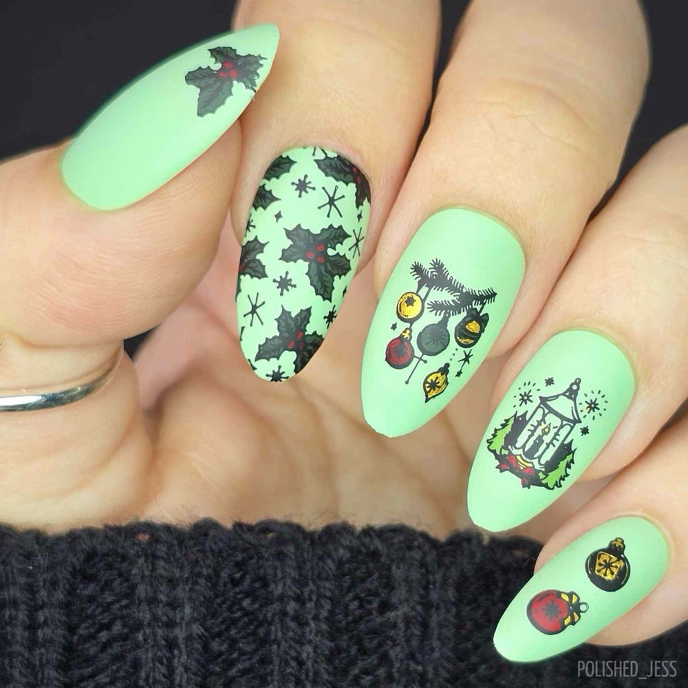 Deck the Halls (M530) - Nail Stamping Plate