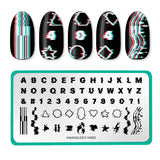 Digital Glitch (M632) - Nail Stamping Plate