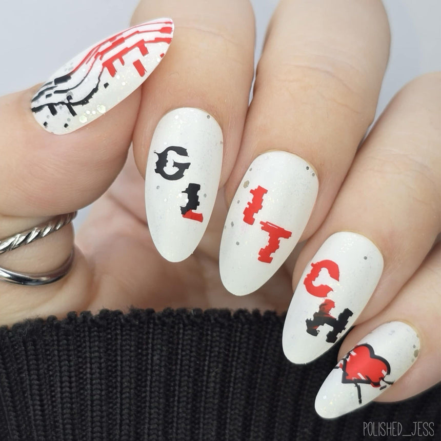 Digital Glitch (M632) - Nail Stamping Plate