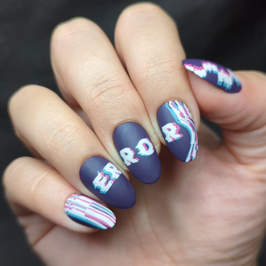 Digital Glitch (M632) - Nail Stamping Plate