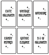 Digital Halloween Nail Art Challenge Cards