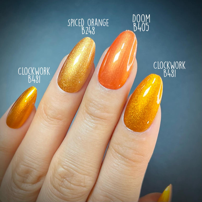 Ocean Crush: Ripple (P148) - Iridescent Orange/Gold Jelly Flakies Nail –  Maniology