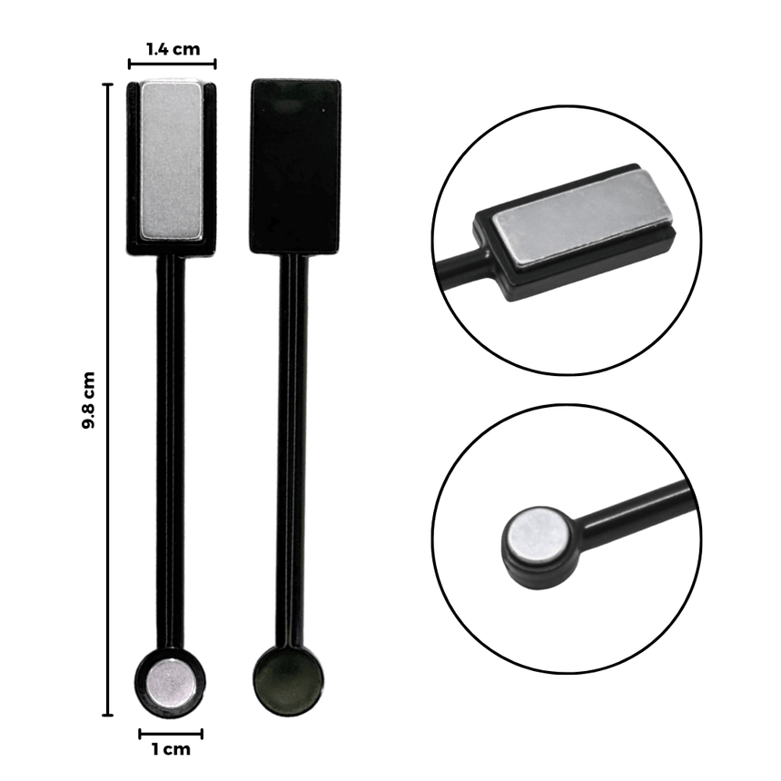 Double Ended Magnetic Wand for Magnetic Polishes