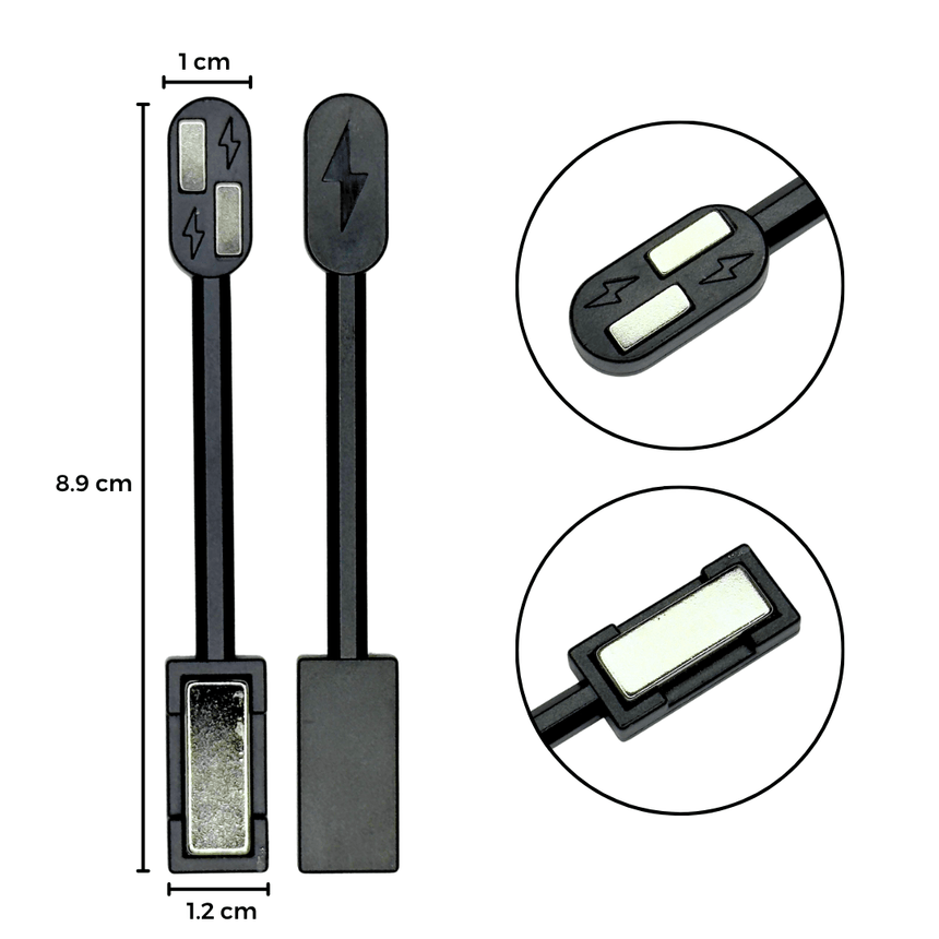 Double Ended Magnetic Lightning Wand for Magnetic Polishes