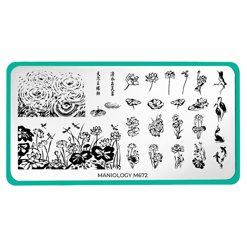 Dreaming Lotus (M672) - Nail Stamping Plate