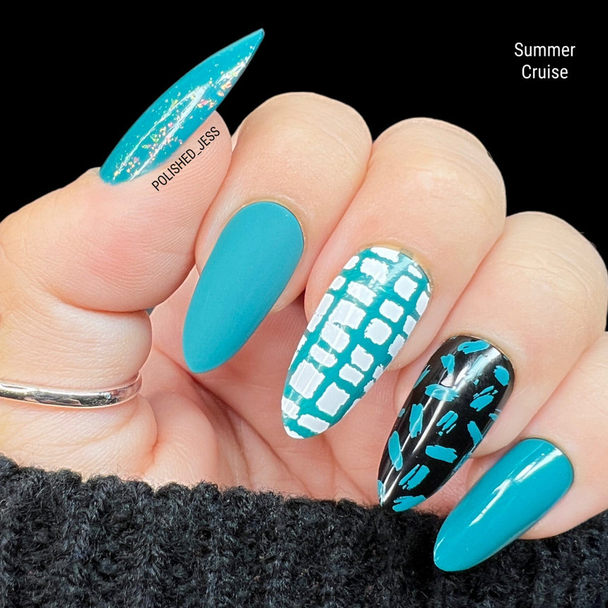 Essentials Bright Collection: Summer Cruise (B190) Aquatic Blue Stamping Polish