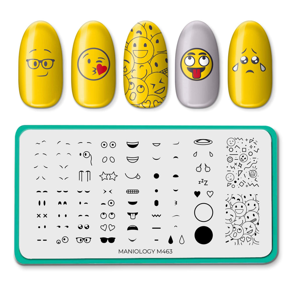 Express Yourself Emojis (M463) - Nail Stamping Plate