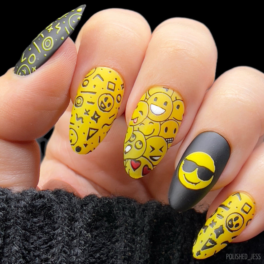 Express Yourself Emojis (M463) - Nail Stamping Plate