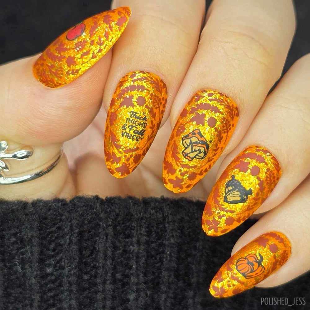 Fall Frames (M545) - Nail Stamping Plate