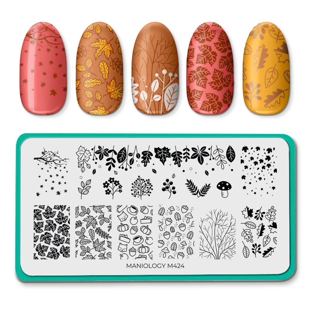 Falling Leaves (M424) - Nail Stamping Plate – Maniology