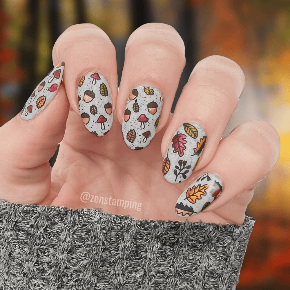 Falling Leaves (M424) - Nail Stamping Plate
