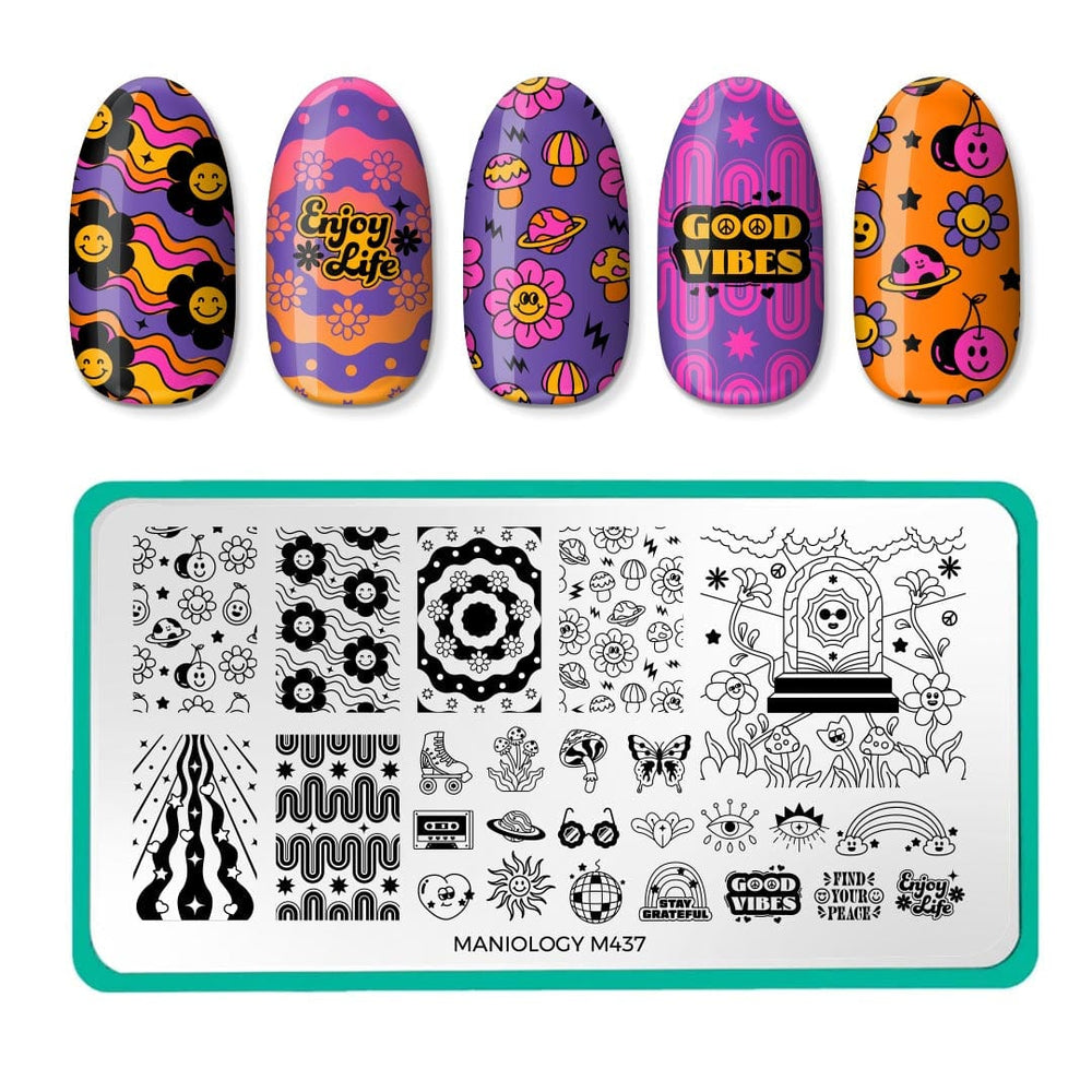 Feelin Groovy (M437) - Nail Stamping Plate