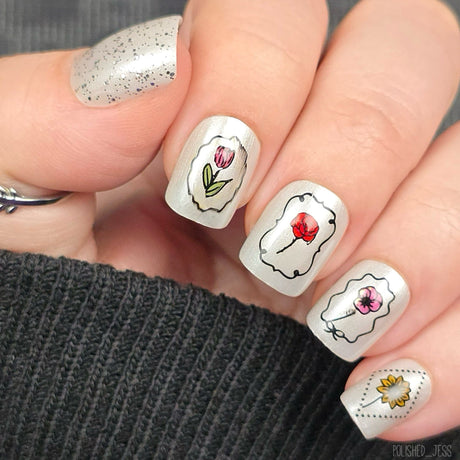 Floral Moments (M652) - Nail Stamping Plate
