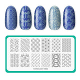 Sashiko Stitch (M650) - Nail Stamping Plate