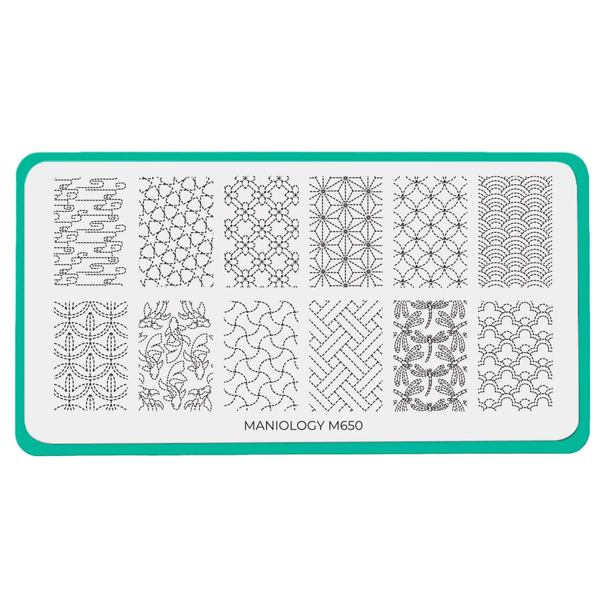 Sashiko Stitch (M650) - Nail Stamping Plate