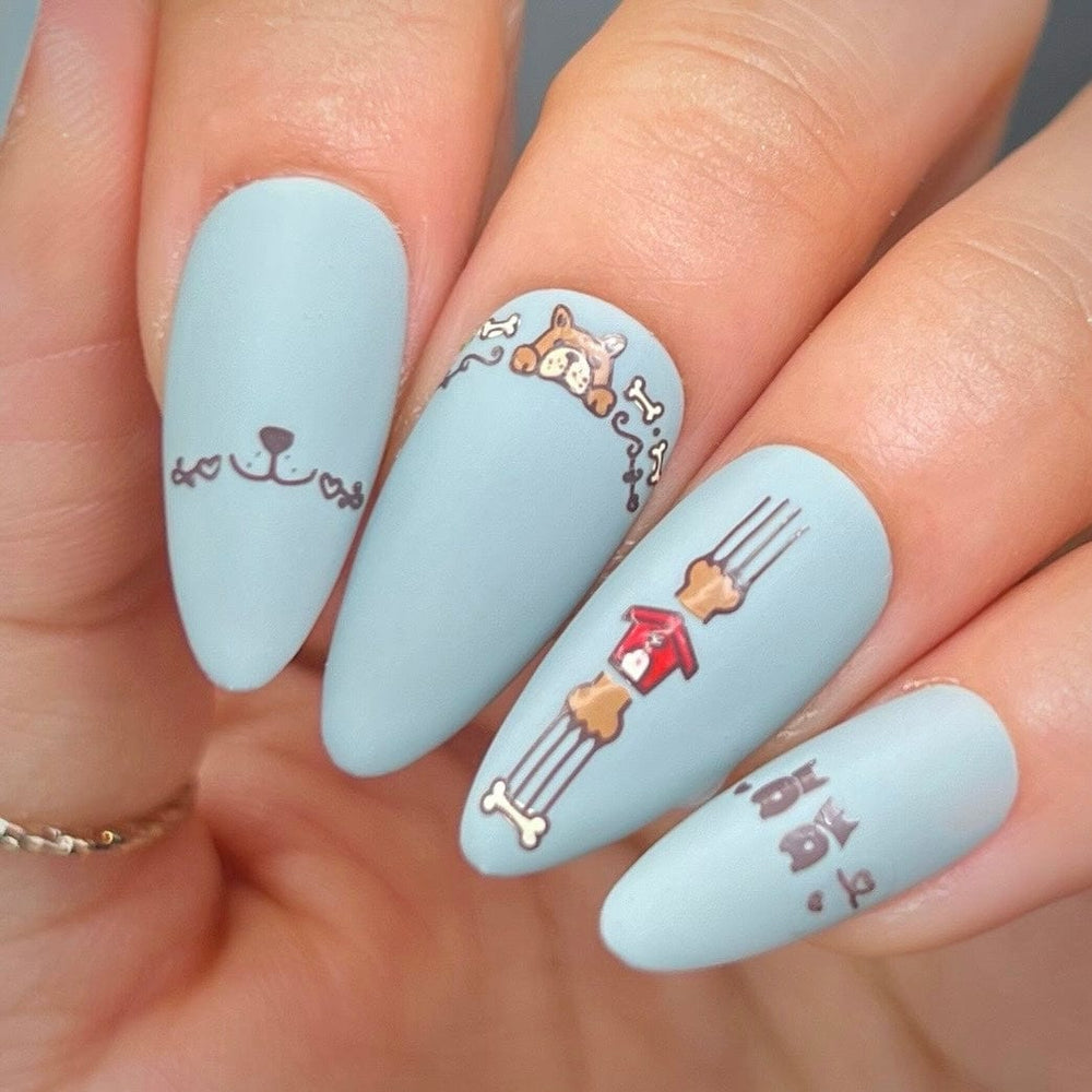 Frenchy Pups (M493) - Nail Stamping Plate