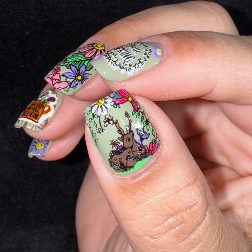 Fresh Blooms (M560) - Nail Stamping Plate