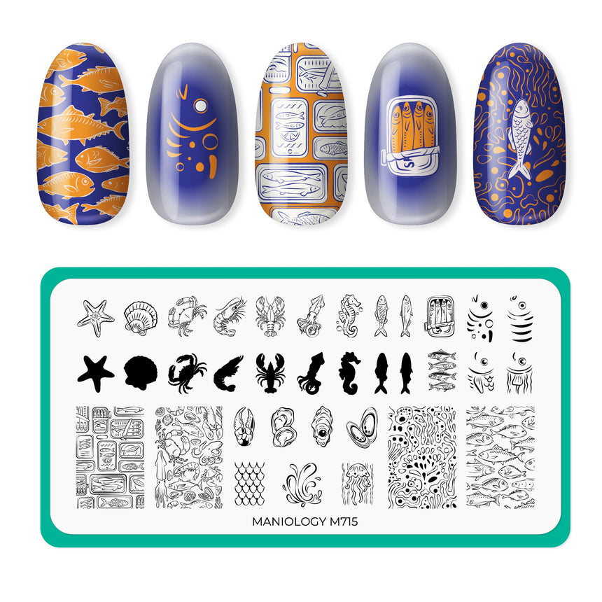 Fresh Catch (M715) - Nail Stamping Plate