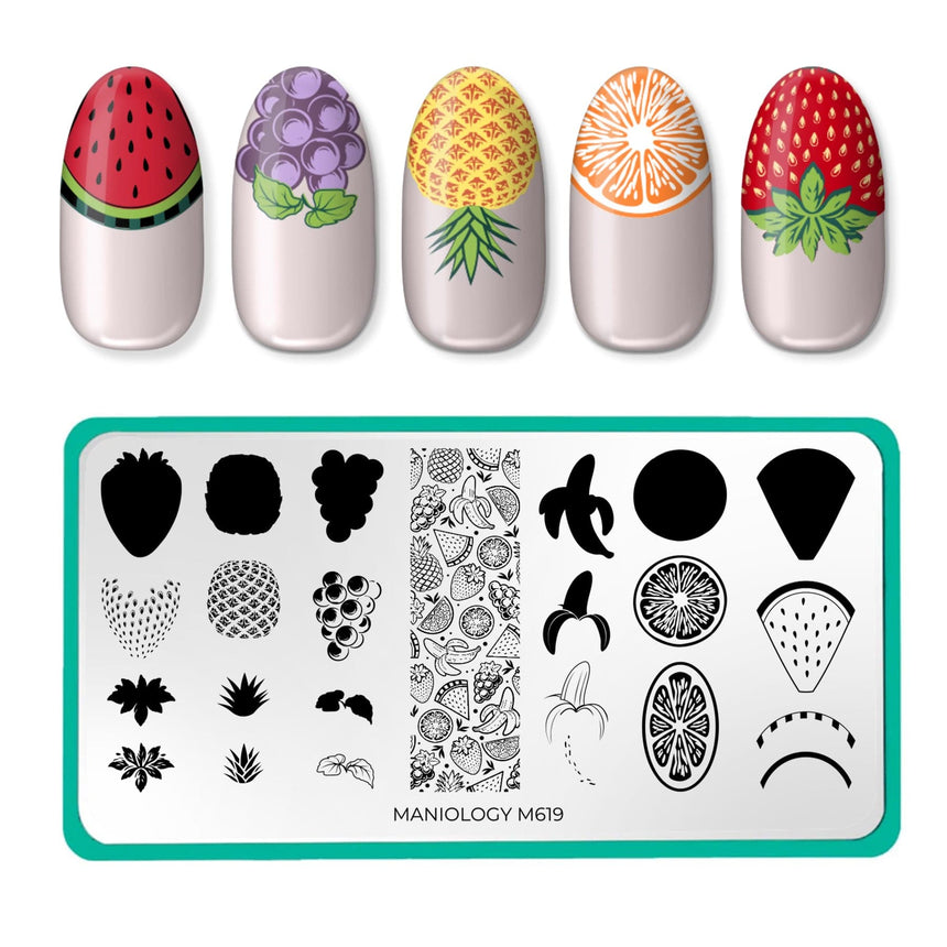 Fruit Frenzy (M619) - Nail Stamping Plate