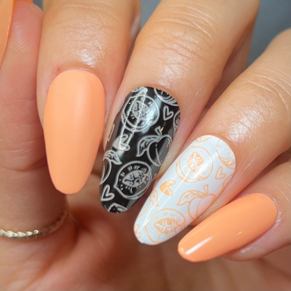 Fruity Cutie: Apricot Kisses (B517) - Orange Cream Stamping Polish