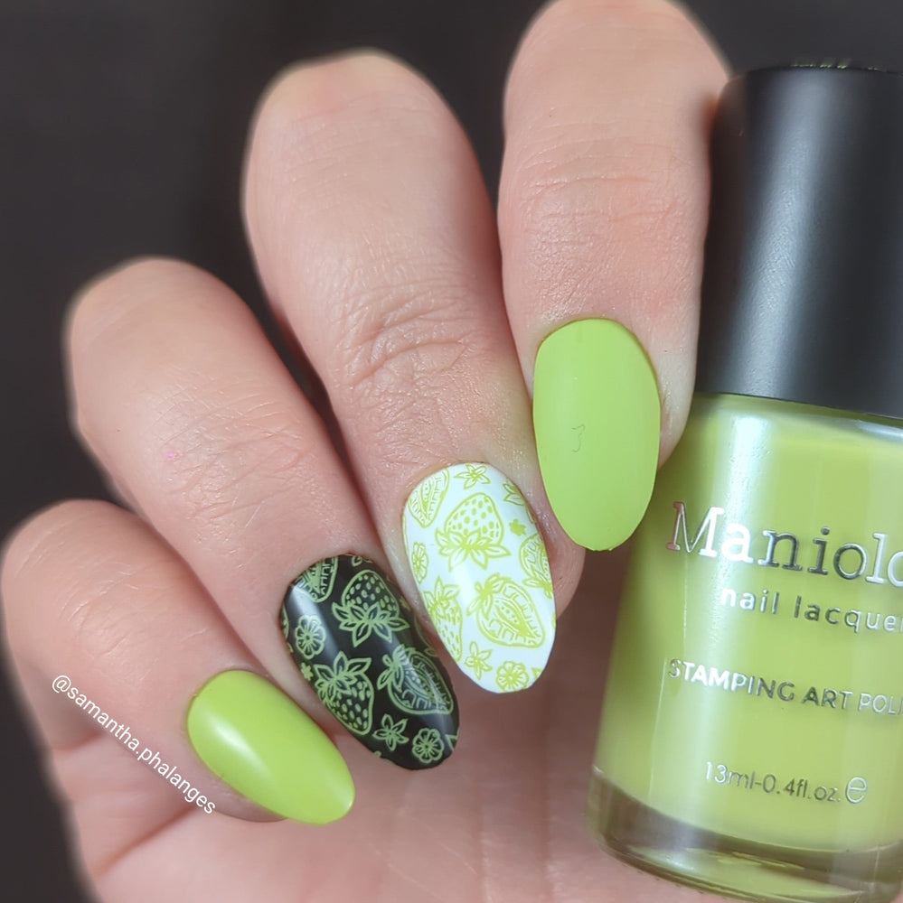 Fruity Cutie: One in a Melon (B516) - Green Cream Stamping Polish