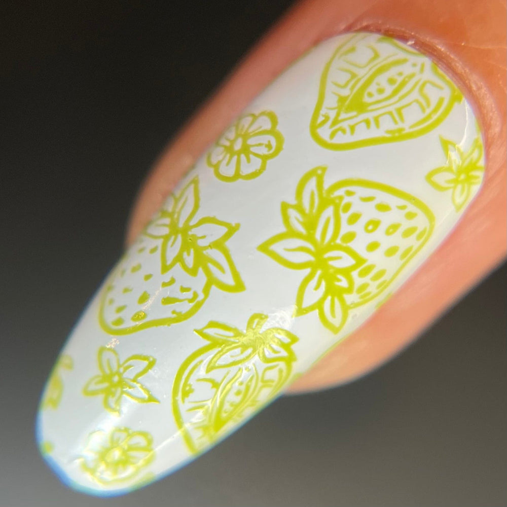 Fruity Cutie: One in a Melon (B516) - Green Cream Stamping Polish