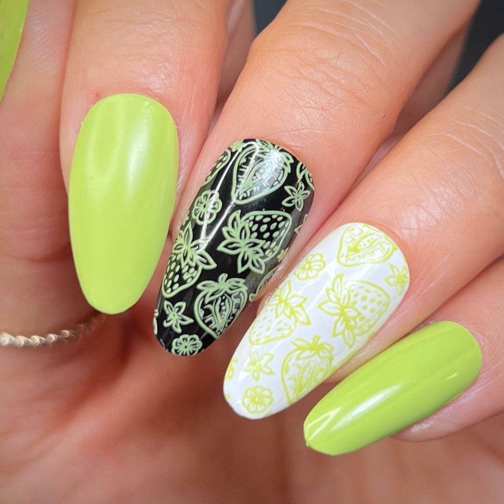 Fruity Cutie: One in a Melon (B516) - Green Cream Stamping Polish