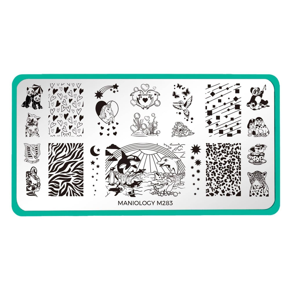 Fuzzy Friends 4Ever (M283) - Nail Stamping Plate