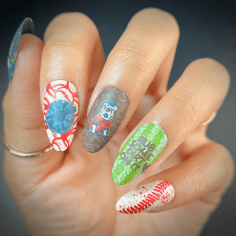 Game On: Batter Up (M376) - Nail Stamping Plate