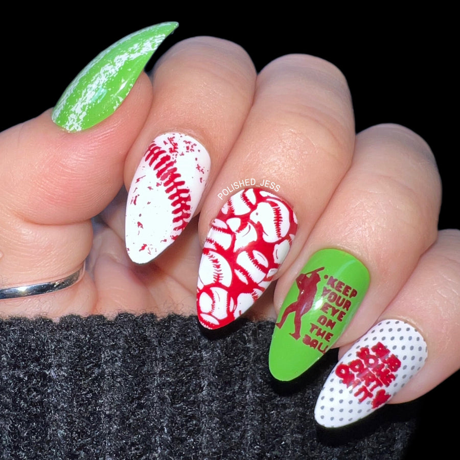 Game On: Batter Up (M376) - Nail Stamping Plate