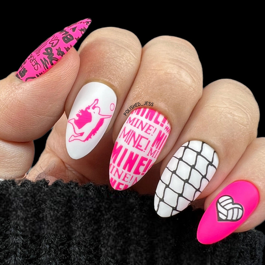Game On: Spike It (M308) - Nail Stamping Plate