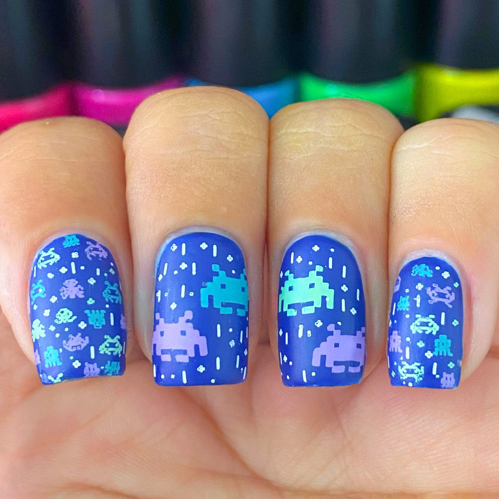 Game Over: Press Start (M430) - Nail Stamping Plate